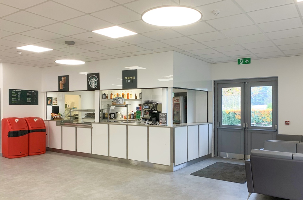 Newly refurbished starbucks cafe in nescot college 